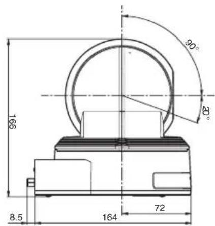 90° 20° 166 8.5 164 72