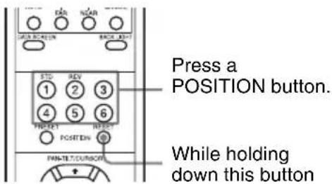 Press a POSITION button. While holding down this button