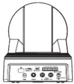 Technical diagram of a portable air conditioner unit with labeled control buttons and indicator lights