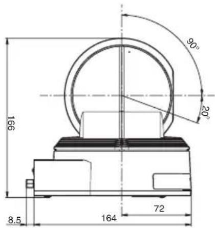 90° 20° 166 8.5 164 72