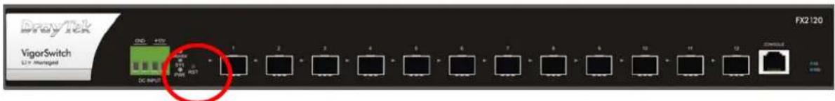 VigorSwitch U2 > Managed FX2 120 DC INPUT 1 2 3 4 5 6 7 8 9 10 11 12 SPINATE