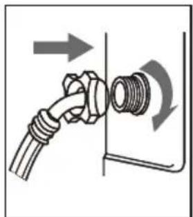 TCL FF0824WA5 - ■ Connect the inlet hose - 2