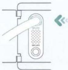 Diagram of a device with a labeled component and connection lines (no readable text or symbols)