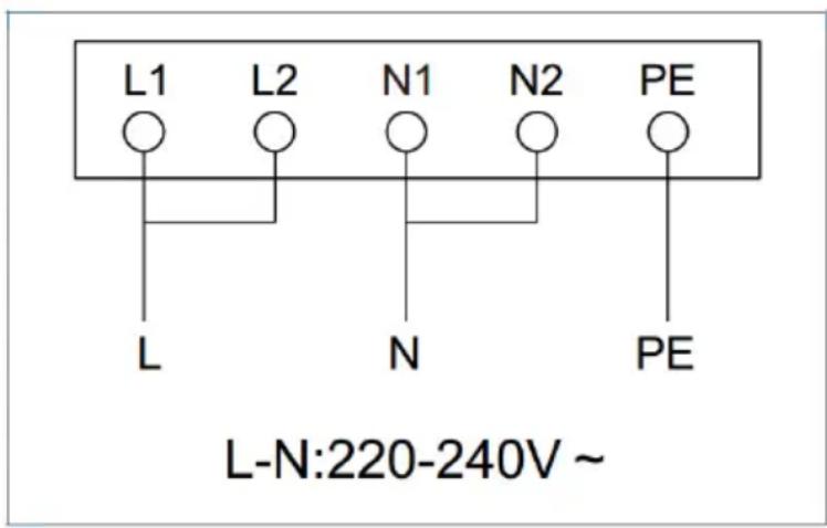 L1 L2 N1 N2 PE L N PE L-N:220-240V ~