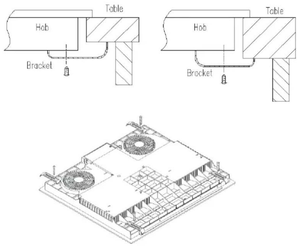 Cookology CIK602 - Locating the fixing brackets - 1