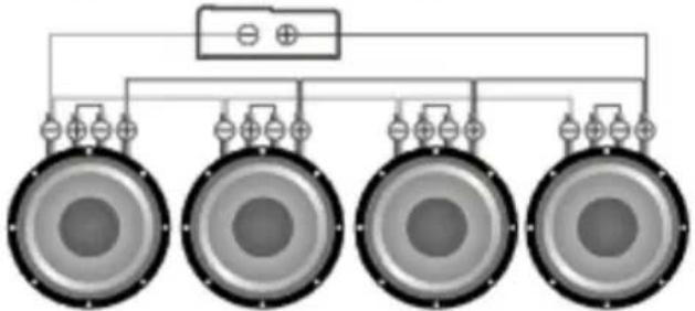 Deaf Bonce Machete MFA-4.80 - Subwoofers in series, coils in parallel - 6