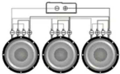 Deaf Bonce Machete MFA-4.80 - Subwoofers in series, coils in parallel - 8