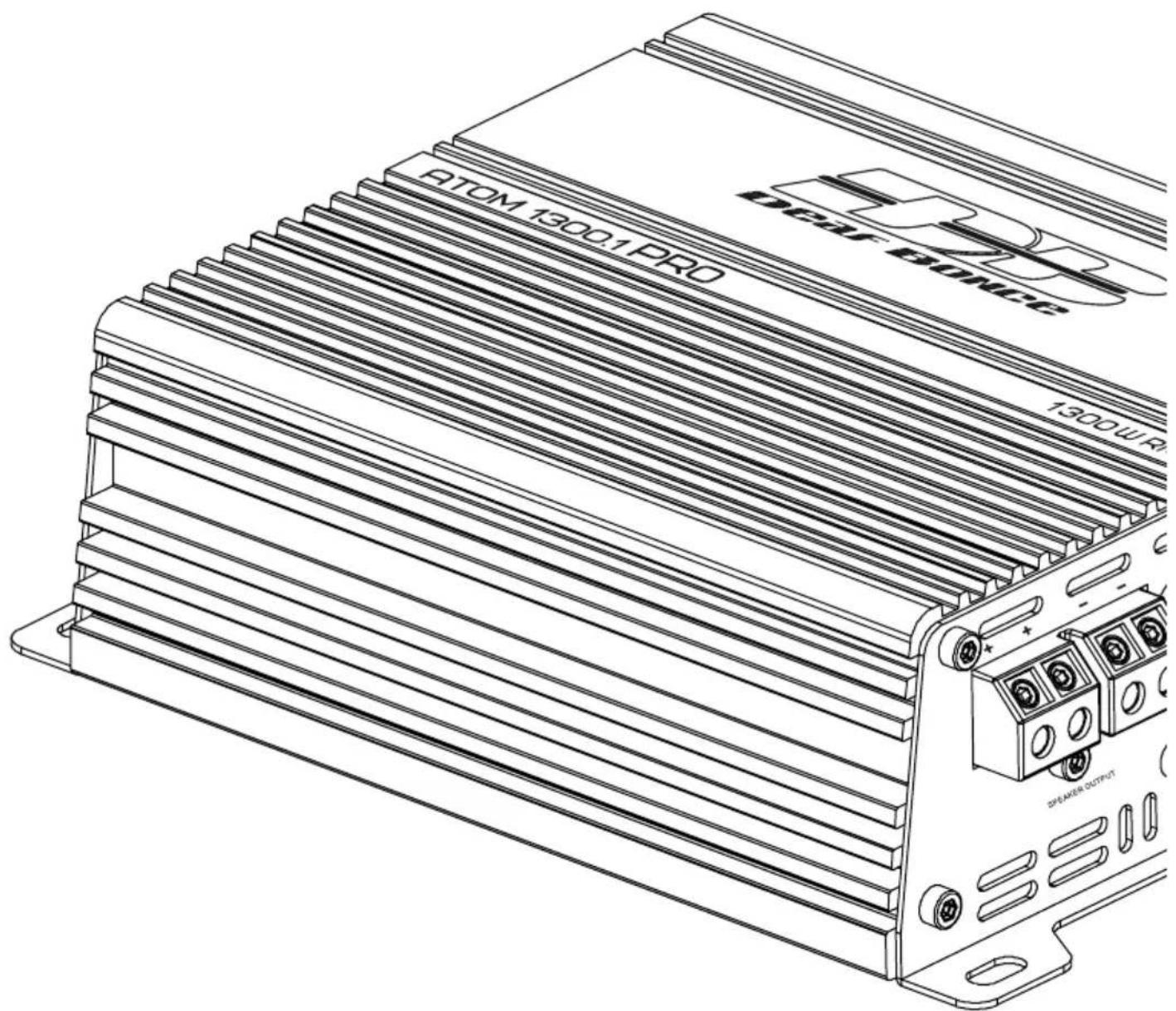 DTOM 13001.PRO DEAF BONCO 1300W.R SPEAKER OUTPUT