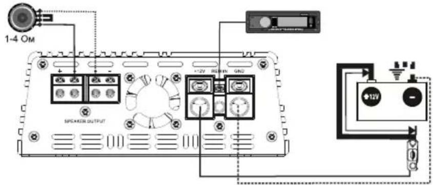 1-4 OM SPEAKON OUTPUT +12V REBEIN GND 12V