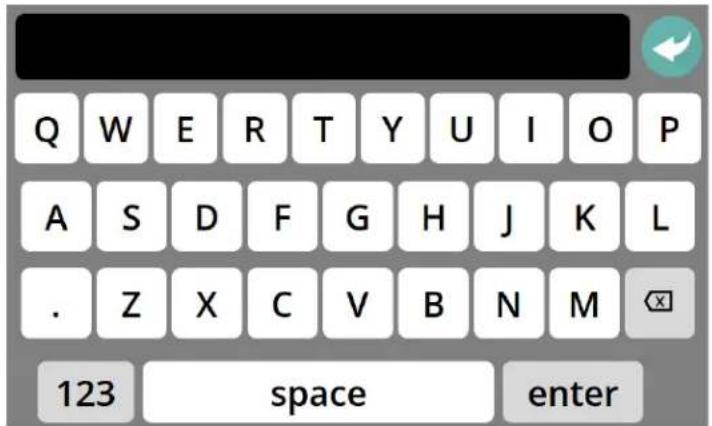 Q W E R T Y U I O P A S D F G H J K L . Z X C V B N M 123 space enter