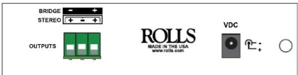 BRIDGE STEREO OUTPUTS ROLLS MADE IN THE USA www.rolls.com VDC