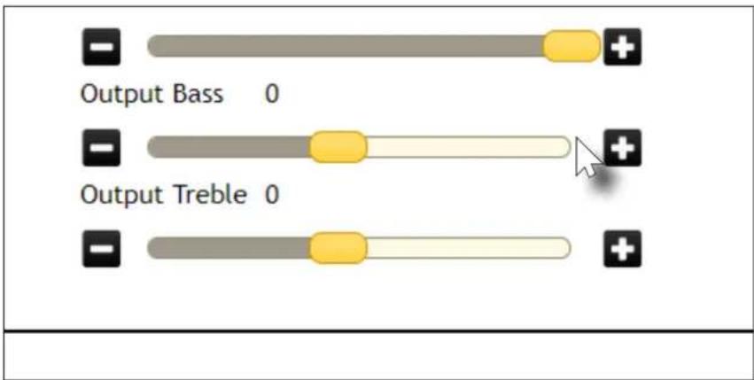 Output Bass 0 Output Treble 0
