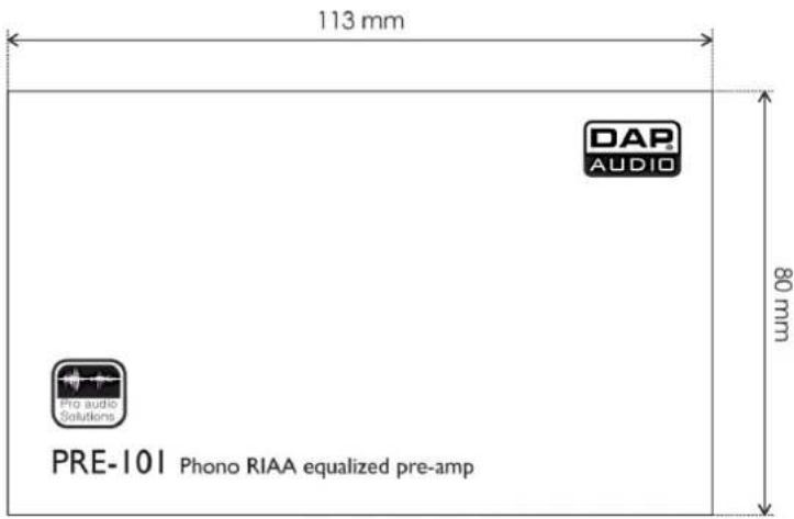 113 mm 80 mm DAP® AUDIO Pro audio Solutions PRE-101 Phono RIAA equalized pre-amp
