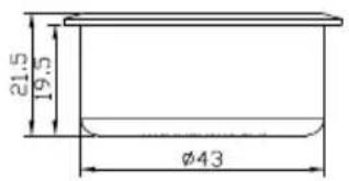21.5 19.5 Ø43