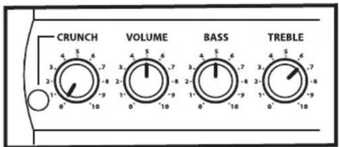 CRUNCH VOLUME BASS TREBLE