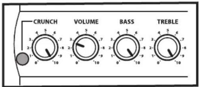 CRUNCH VOLUME BASS TREBLE