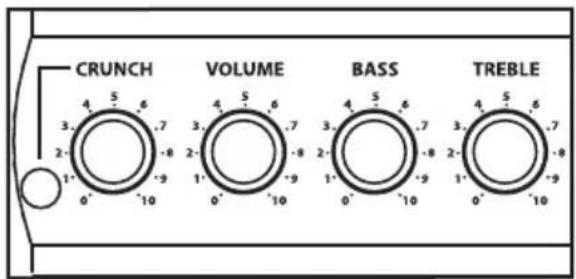 CRUNCH VOLUME BASS TREBLE