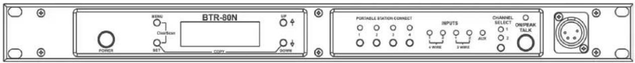 BTR-80N POWER MENS Chassis SET COPY UP DOWN PORTABLE STATION CONNECT INPUTS CHANNEL SELECT ON/PEAK TALK 1 2 3 4 1 2 3 4 4 WIRE 2 WIRE ALX 2 3