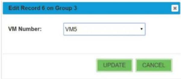 Edit Record 6 on Group 3 VM Number: VM5 UPDATE CANCEL