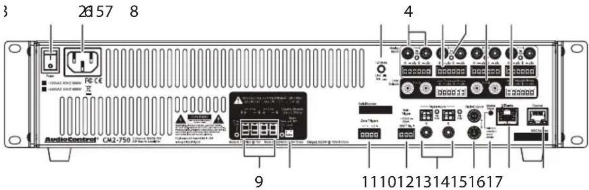 2a57 8 4 AudioControl® CM2-750 9 1110121314151617