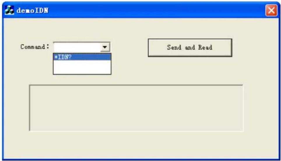 demoIDN Command: *IDN? Send and Read