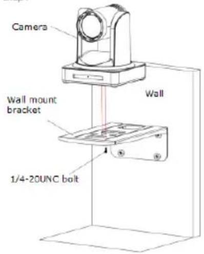Camera Wall Wall mount bracket 1/4-20UNC bolt