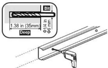 1.38 in (35mm) Φ1/4 in Φ6 mm Deep Blt