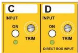 C INPUT ON TRIM D INPUT ON TRIM DIRECT BOX INPUT