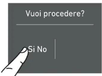 Vuoi procedere? Si No