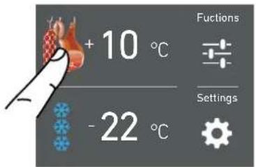 + 10 °C - 22 °C Fuctions Settings