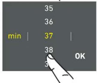 35 36 min | 37 | 38 3 OK
