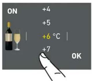 ON +4 +5 +6 °C +7 OK