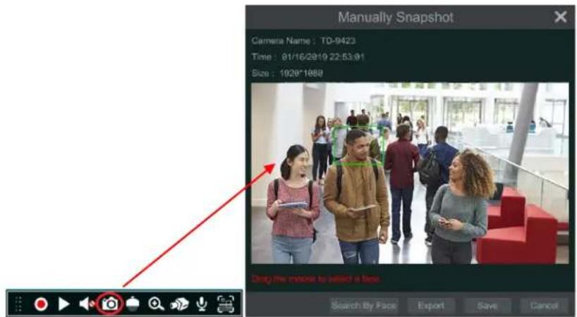 Manually Snapshot Camera Name : T0-9423 Time : 01/16/2019 22:53:01 Size : 1028*1088 Drag the inside to select it face. Search By Face Export Save Cancel