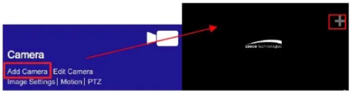 Camera Add Camera Edit Camera Image Settings | Motion | PTZ