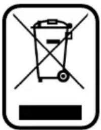 Prohibition sign depicting a trash bin crossed out by a diagonal line, with a blank rectangular base below.