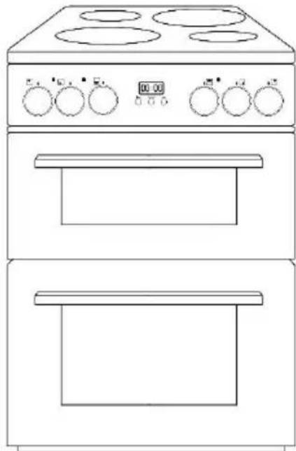 RUSSELL HOBBS RH60EDOEH6001 - Multifunctional Electric Fan Double Oven Instruction Manual - 1