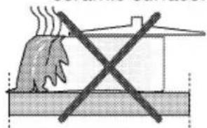 Diagram showing a fire extinguishing a wall with crossed-out X marks (no text or symbols)