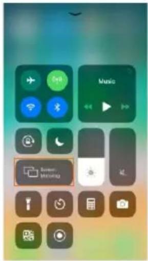 Mobile app interface screenshot showing app icons and a 'Screen-Missing' button