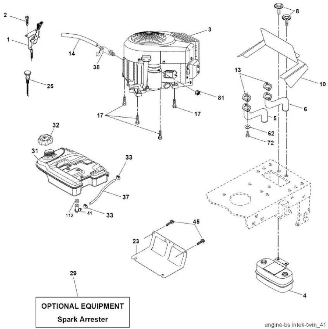 OPTIONAL EQUIPMENT Spark Arrester engine-bs intek-twin_41