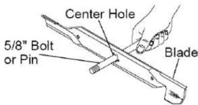 Center Hole 5/8" Bolt or Pin Blade