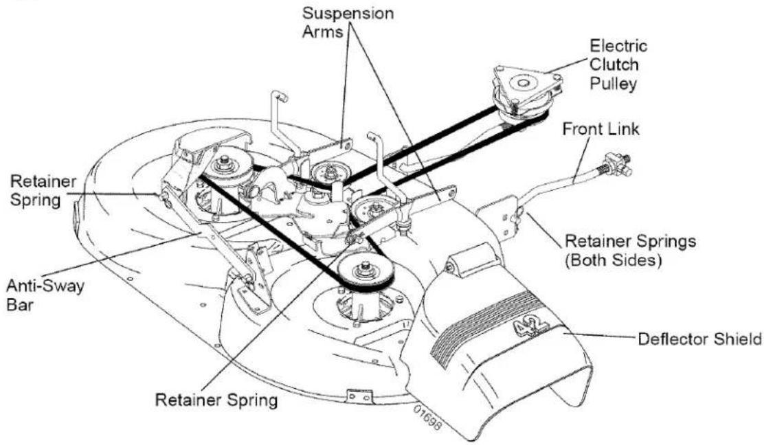 Suspension Arms Electric Clutch Pulley Front Link Retainer Spring Retainer Springs (Both Sides) Deflector Shield Anti-Sway Bar Retainer Spring 01698