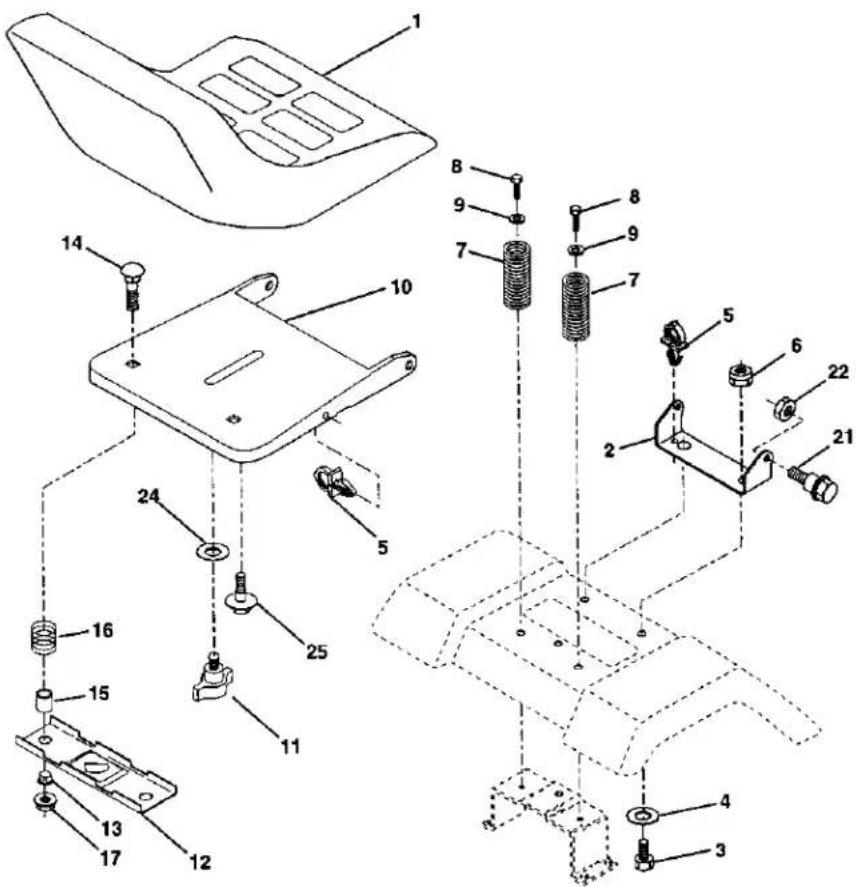 Technical diagram of a mechanical assembly with numbered parts for identification
