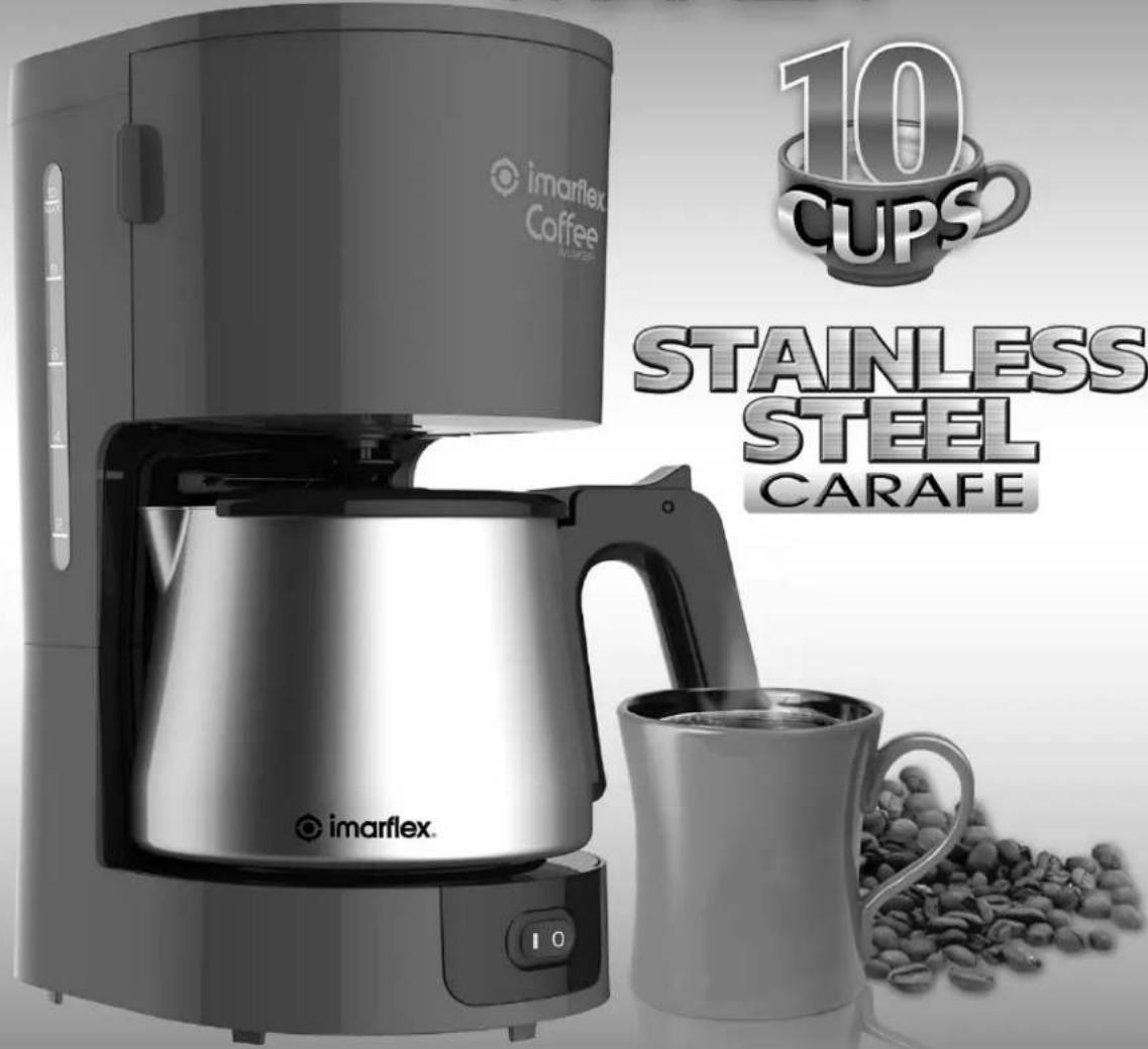 imarflex Coffee 10 CUPS STAINLESS STEEL CARAFE imarflex.