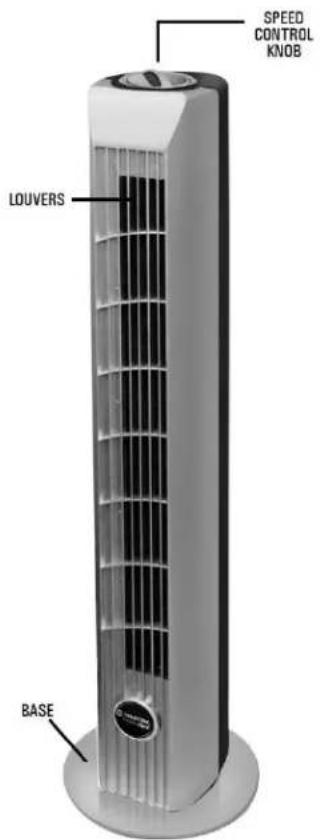 SPEED CONTROL KNOB LOUVERS BASE