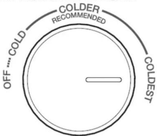COLDER RECOMMENDED OFF .... COLD COLDEST