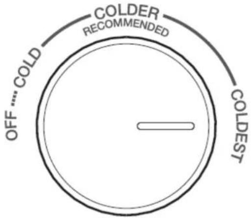 COLDER RECOMMENDED OFF .... COLD COLDEST