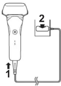 PANASONIC ES-SWLT2 - Enchufe el adaptador en una toma de corriente doméstica. - 1