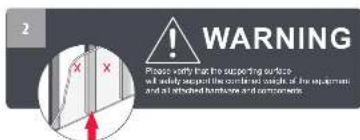 WARNING Please verify that the supporting surface will easily protect the ground surface of the equipment and all attached hardware and components.