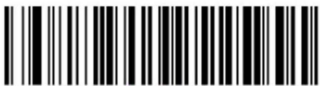 Black and white barcode image with vertical lines and a central dot
