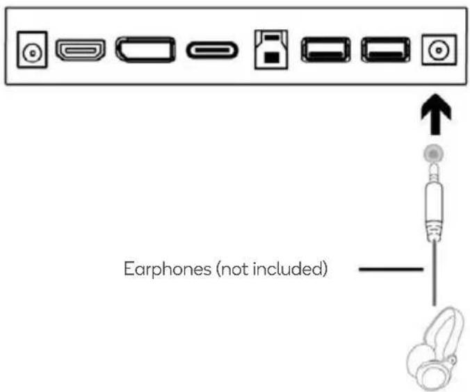 Earphones (not included)
